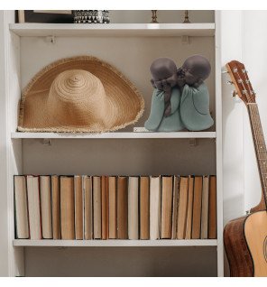 bonzes chuchote en posture de relaxation sur une étagère