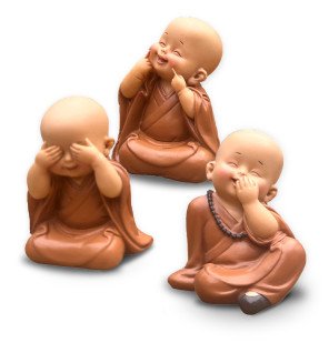  trio de statues bonzes idéal pour favoriser le bien-être dans une chambre ou un bureau