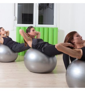 Ballon de yoga 45cm argent