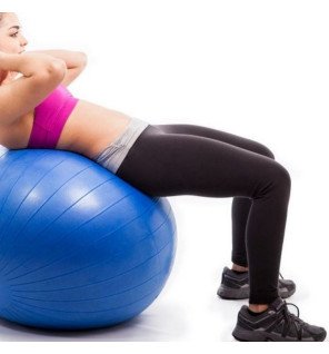 Ballon de yoga pour adulte - bleu diamètre 55 cm