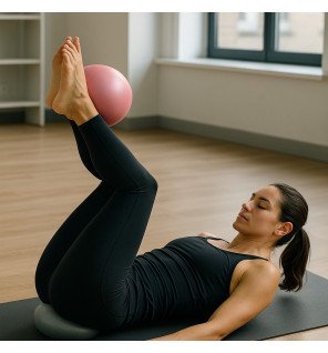  détail de la surface texturée des ballons de yoga pour une meilleure prise en main