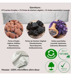  coussin compresse chaud et froid placé sur les épaules pour un moment de détente