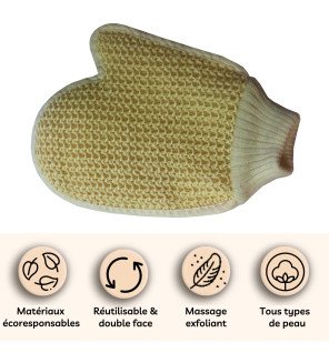 Gant en crin de massage & bain