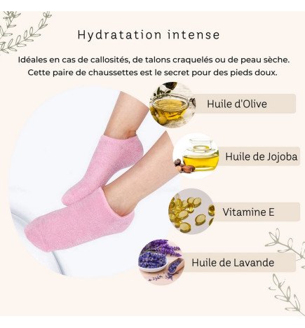 Chaussettes spa roses