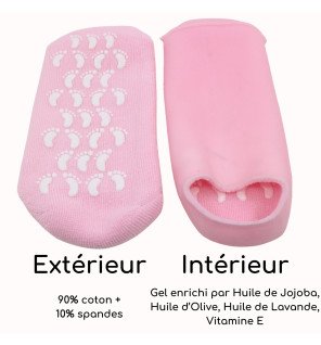  chaussettes spa roses repliées sur elles-mêmes mettant en avant la douceur du tissu