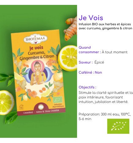 Tisane Bio Je Vois - Thé Biologique Sans Caféine