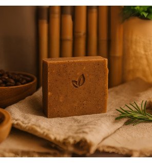 Savon exfoliant au café bio