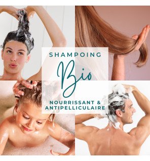  routine capillaire avec application du shampoing réparateur sur longue chevelure