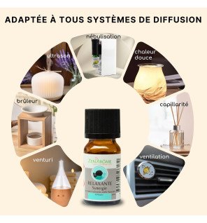 huile essentielle relaxante sur une étagère de salle de bain pour une routine bien-être quotidienne