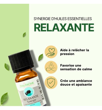 Relaxante - Synergie d'huiles essentielles - 10 ml