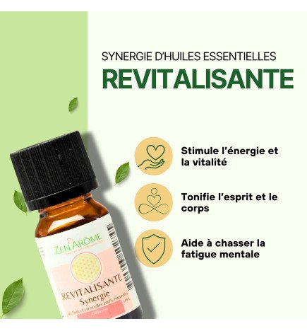 Revitalisante - Synergie d'huiles essentielles - 10 ml