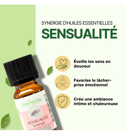Sensualité - Synergie d'huiles essentielles - 10 ml