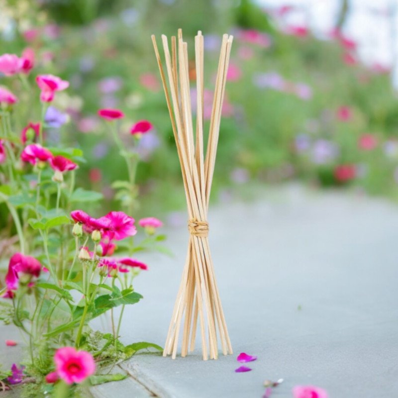 10 tiges en rotin pour recharge de diffuseur par capillarité