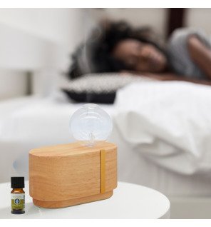  diffuseur en verre soufflé artisanalement avec lumière tamisée pour une atmosphère relaxante