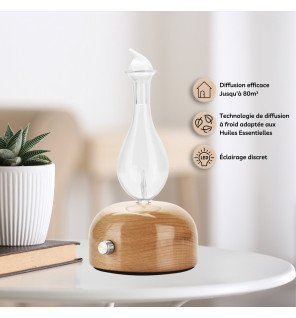 diffuseur aurora en fonctionnement avec lumière douce pour une atmosphère relaxante