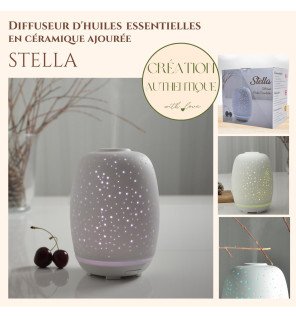  stella diffuseur d’huiles essentielles utilisé lors d’une séance de méditation pour une ambiance sereine