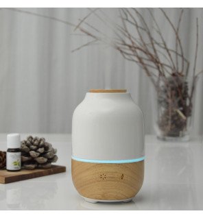  diffuseur en céramique et bois dans une salle de bain pour une touche décorative et bien-être