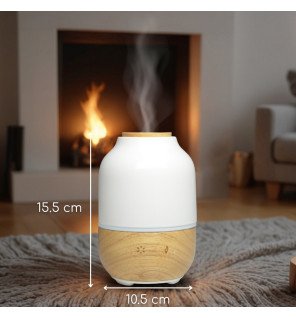  diffuseur purisia avec lumière LED douce créant une ambiance chaleureuse en soirée