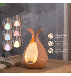  diffuseur d'huiles essentielles medusa placé sur une étagère en bois clair dans un intérieur contemporain