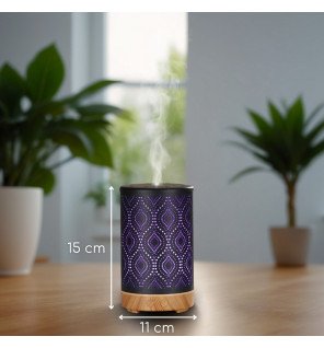  diffuseur séville vu de dessus montrant la sortie de brume et la texture du métal