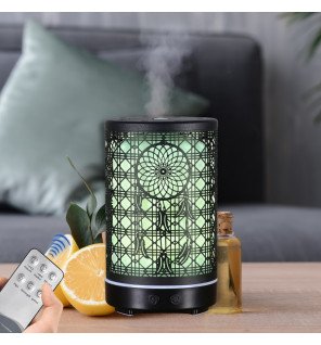  ambiance relaxante créée par le diffuseur siena éclairé dans une chambre