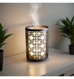  vue rapprochée sur le bouton d’allumage du diffuseur d’huiles essentielles