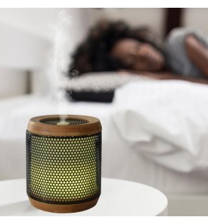  diffuseur en bambou elipsia avec éclairage led changeant de couleur