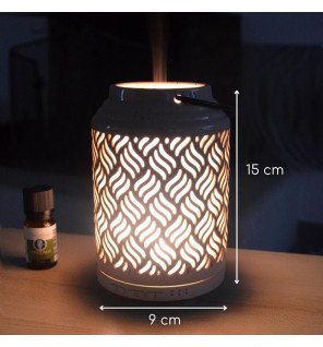  diffuseur en céramique au design minimaliste intégré à une décoration scandinave