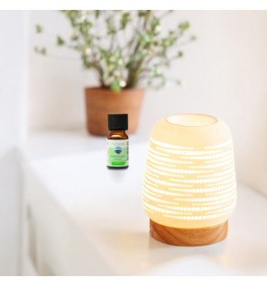  gros plan sur le réservoir du brûleur prêt à accueillir un fondant parfumé