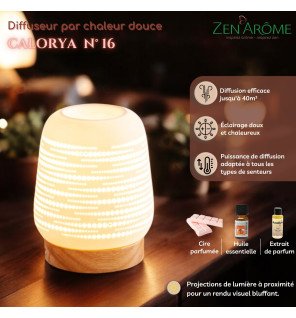  brûleur en situation sur une étagère entouré de plantes vertes pour une touche naturelle