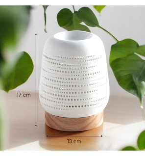  brûleur en céramique blanche reflétant la lumière pour sublimer la pièce