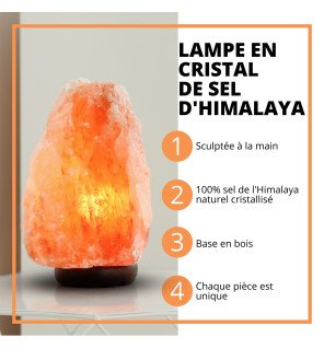  détail de la surface cristalline de la lampe en sel sculptée à la main