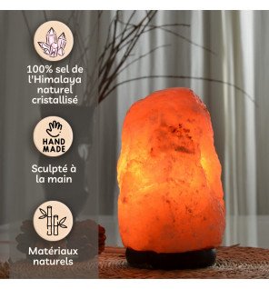  lampe en sel d'himalaya 2 à 3 kg utilisée comme veilleuse dans une chambre d'enfant