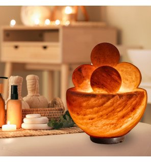  détail des boules de massage en sel naturel riches en minéraux