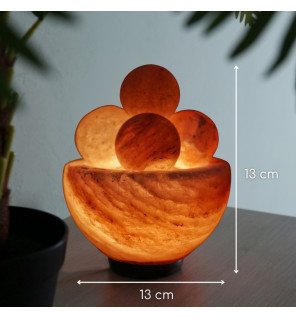  ensemble lampe et accessoires de massage en sel pour bien-être et détente