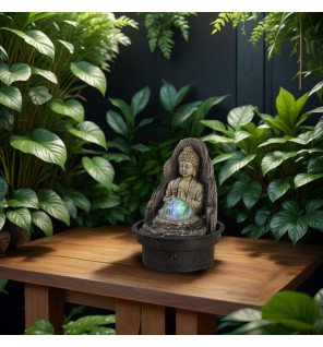  ambiance zen dans un salon grâce à la fontaine d'intérieur