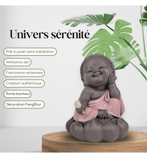  vue rapprochée sur la posture méditative de la statue bouddha pour un décor apaisant