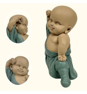  détail du visage serein de la statue gongfu 2