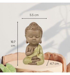  combinaison de la statue toge jaune avec des accessoires zen pour une déco harmonieuse