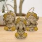 Lot de 3 statues Ganesh jaune Lot de 3 statues Ganesh jaune