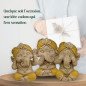 Lot de 3 statues Ganesh jaune Lot de 3 statues Ganesh jaune