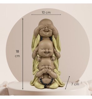  ambiance chaleureuse autour de la statue bouddha rieur superposé dans un espace bien-être