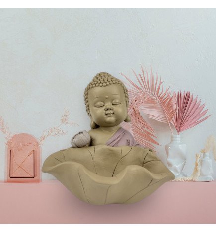 Statue Bouddha Devant Lotus