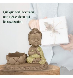  statue bougeoir décorative dans un salon moderne pour une atmosphère relaxante