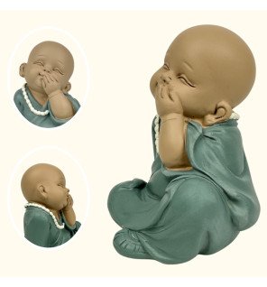  vue latérale de la statue bonze silence soulignant ses finitions soignées et sa texture