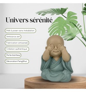  détail du visage serein de la statue bonze vue