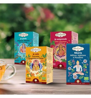  ambiance matinale avec une tasse de tisane et un rayon de lumière douce