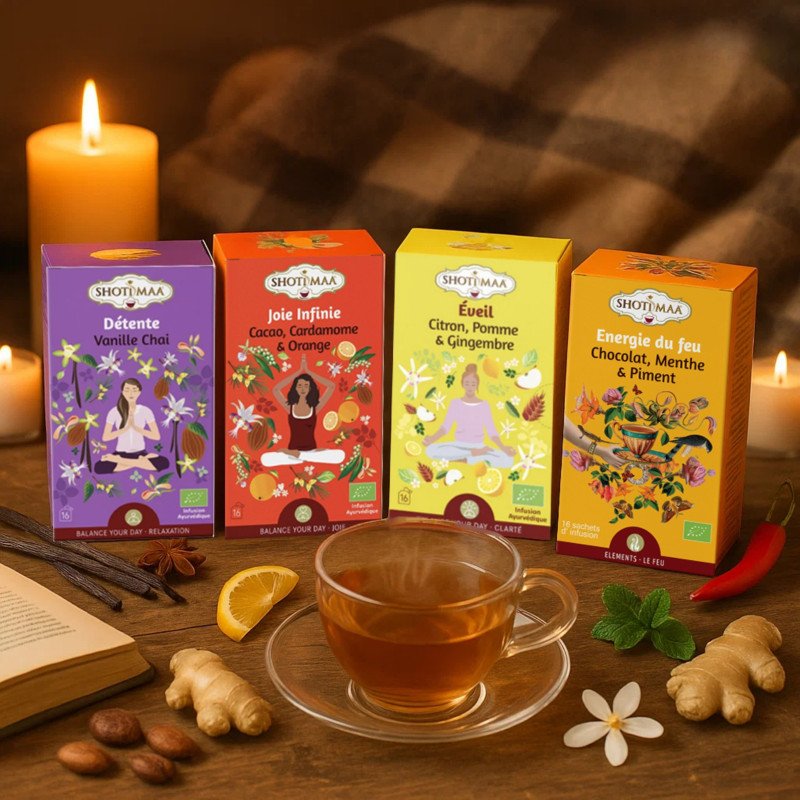 4 Infusions Bio Énergie & Repos - Rituel Vitalité et Sérénité 4 Infusions Bio Énergie & Repos - Rituel Vitalité et Sérénité