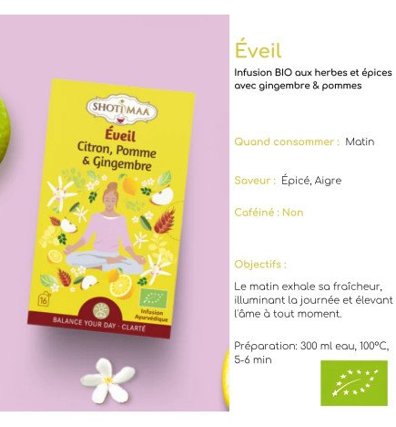 4 Infusions Bio Énergie & Repos - Rituel Vitalité et Sérénité