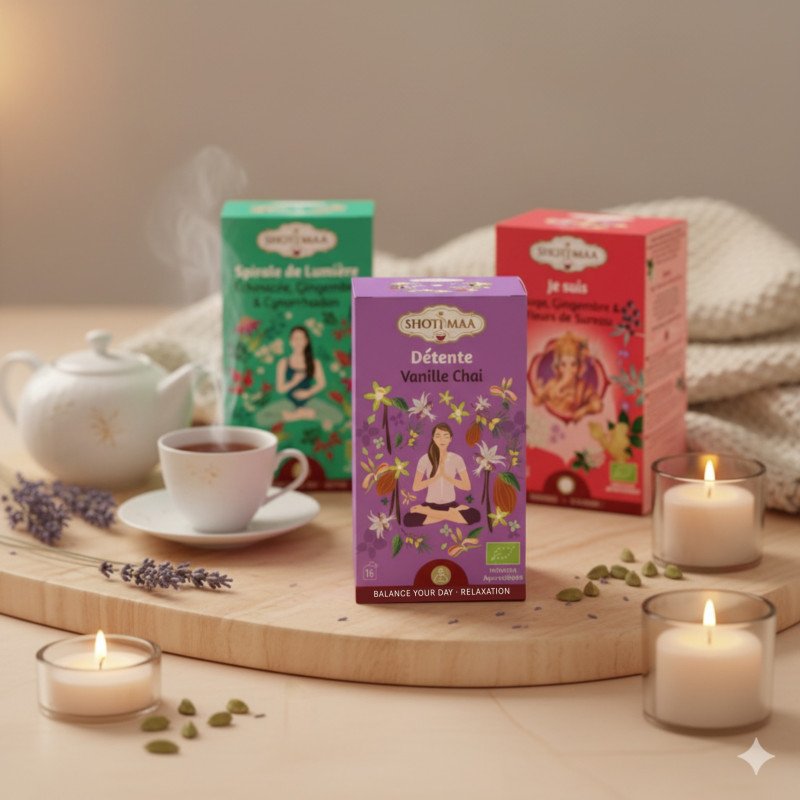 Trio d'Infusions Bio Sans Caféine - Vitalité, Équilibre & Détente